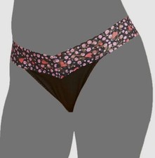  25 Hanky Panky Women's Black Love Nest Original Rise Thong Panty Size OS