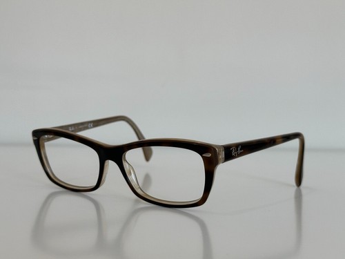 Ray Ban RB 5255 5075 Rectangle Havana Beige Eyeglasses Frame Only 51-16-135