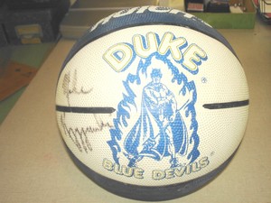 coach k signed basketball