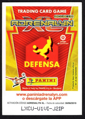 JUANFRAN #38B PLATINUM 10 ATLETICO MADRID 2018-19 CROMO ADRENALYN PANINI 18/19 - Imagen 2 de 2