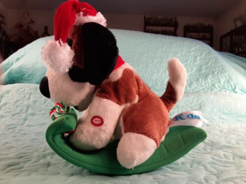 Battery Operated Puppy Dog on Sled Christmas Rocks & Barks to Deck the Halls - Picture 5 of 12