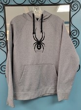 Spyder Mens Medium Gray Spider Hoodie