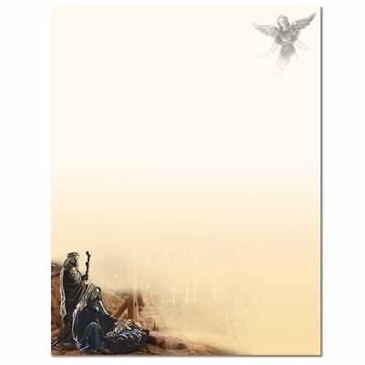 Nativity Winter Christmas Religious Stationery Letterhead - 25 or 80pk