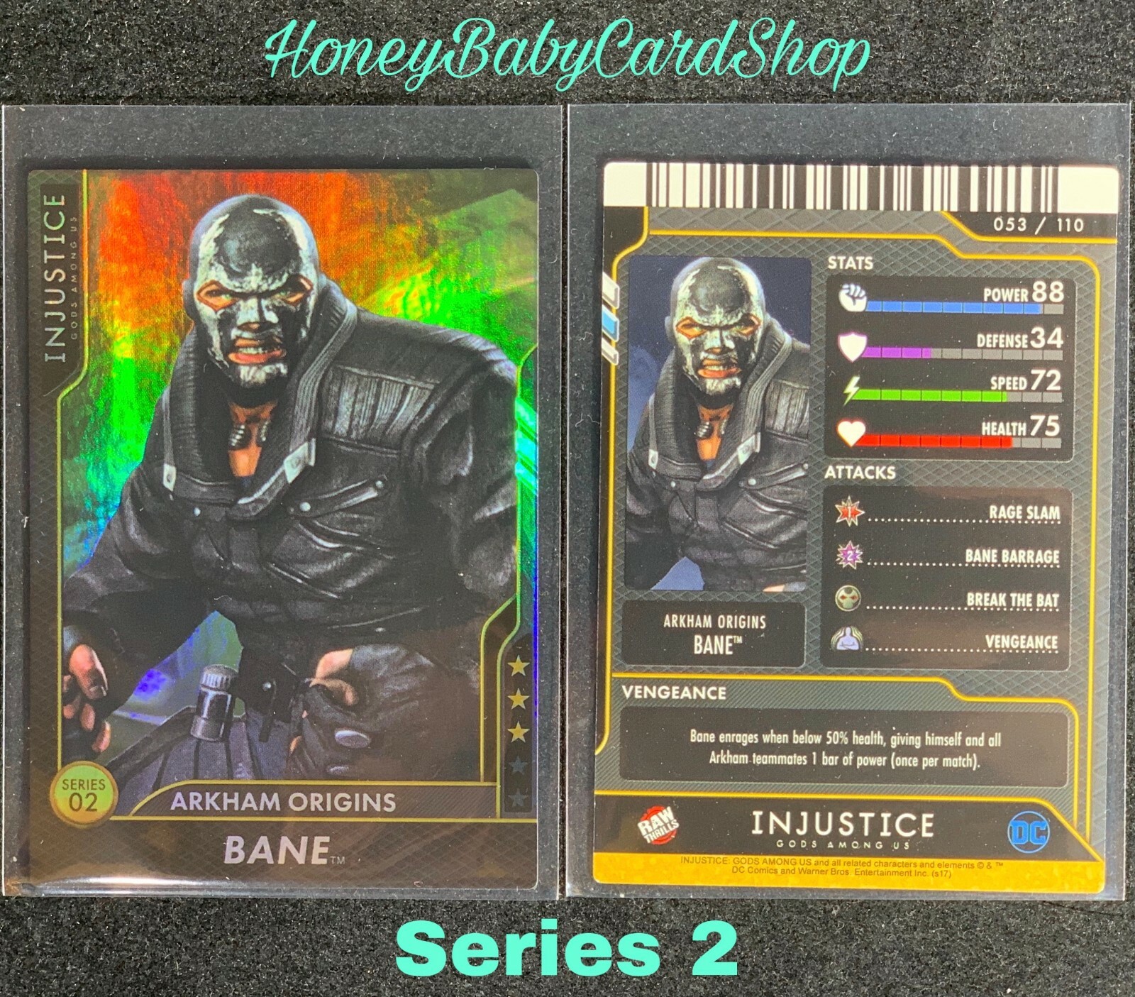 Injustice Arcade GEM MINT Series 2 Card 53 Arkham Origins Bane Holofoil |  eBay