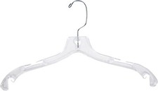 Light Weight Plastic Dress Hangers 100 Plastic Clear 17" Swivel Hooks Retail