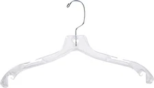 Light Weight Plastic Dress Hangers 100 Plastic Clear 17" Swivel Hooks Retail