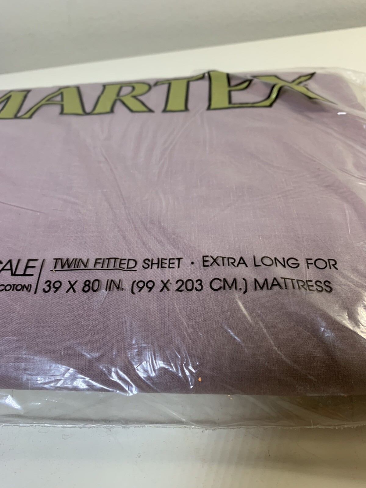 VTG Martex No Iron Percale Twin Fitted Sheet 39×80 Purple/Lavender NEW