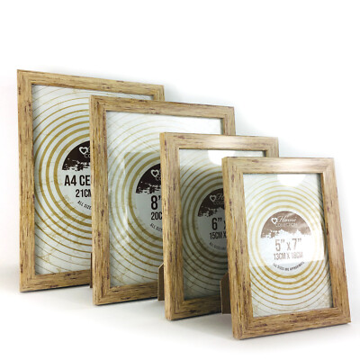 Photo Picture Frame A4 8x10 6x8 7x5 Certificate Wall Desk Mountable Natural Ebay