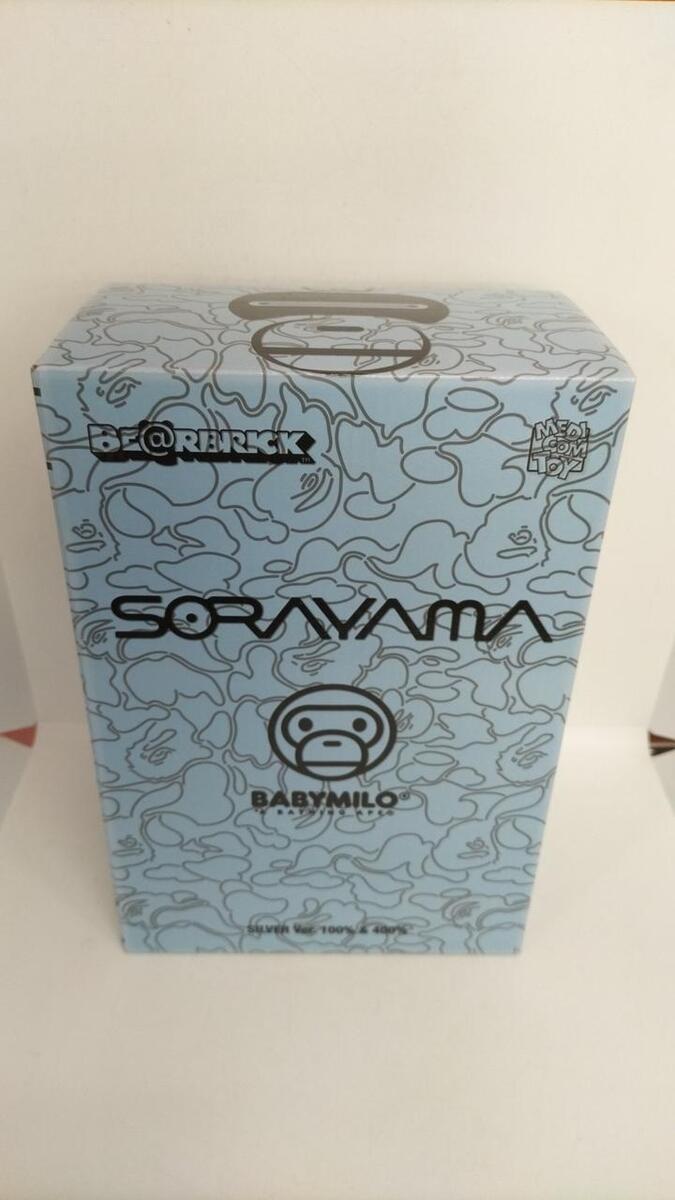 Medicom Toy BE@RBRICK SORAYAMA X BABY MILO SILVER 100% & 400 Medicom Toy BE@RBRICK SORAYAMA X BABY MILO SILVER 100% & 400