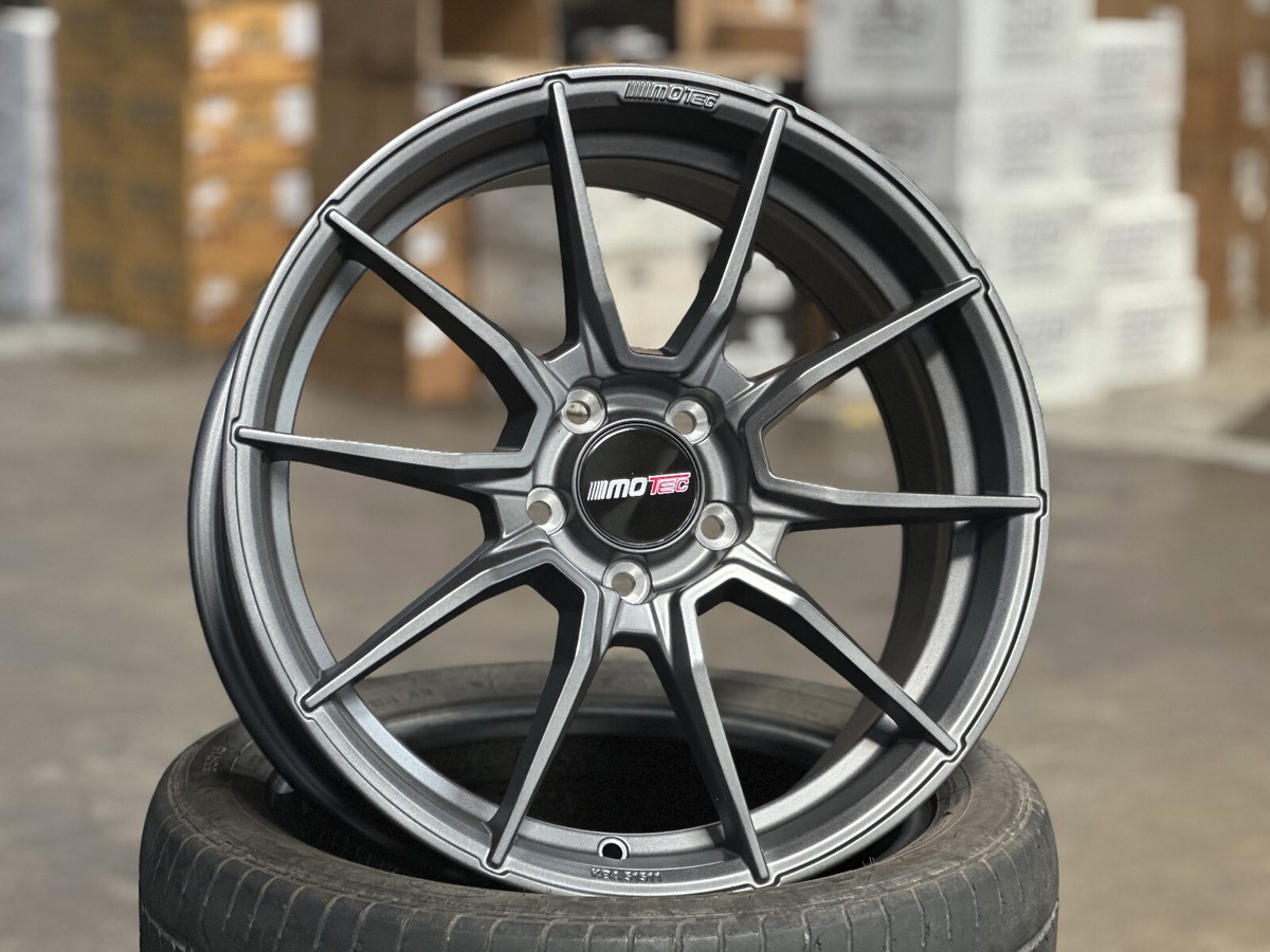 New 18x8J 5x112 MOTEC ULTRALIGHT MCR2 (4 Wheel) GREY Fit Mercedes 