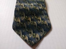 Henry Grethel Mens Gray Geometric Neck Tie 100 Silk Made In USA