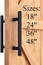 Black Pull Push Door Handle Entry Entrance Ladder Interior Exterior Stainless