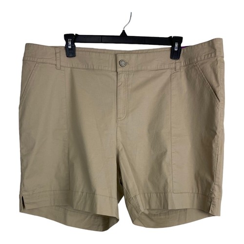 Lane Bryant Womens Shorts Adult Size 26 Khaki Pockets 7" Inseam NEW