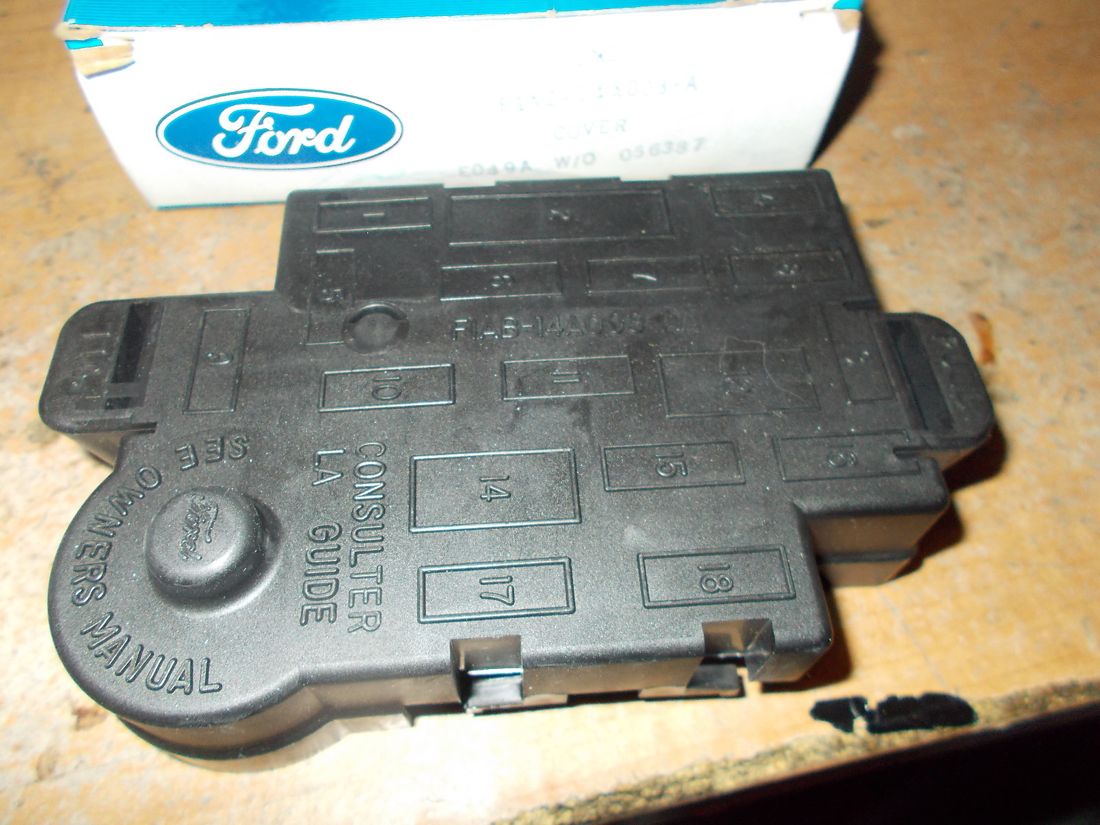 Ford GT 1994-1998 Fuse box cover P/N F1AZ14A003A