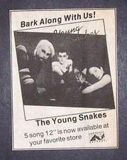 Aimee Mann 1st Band Bark Along With The Young Snakes 1982 Small Poster-Style Ad