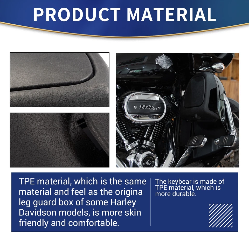 Guantera carenado de pierna con ventilación inferior para Harley Davidson Road Glide 2006-2024 Foto 3 de 4