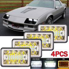 4pcs 4x6 Led Headlights For Chevrolet Camaro Z28 1982 1983 1984 1985 1986-1992 4pcs 4x6 Led Headlights For Chevrolet Camaro Z28 1982 1983 1984 1985 1986-1992