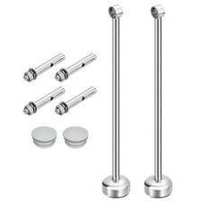 4 Set Ceiling Mount Curtain Rod Bracket 25mm/0.98" Pipe Length 450mm/17.72"