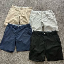 4X Peter Millar Salem Performance Shorts Chino Stretch Sz 32 9  Blue Black Khaki