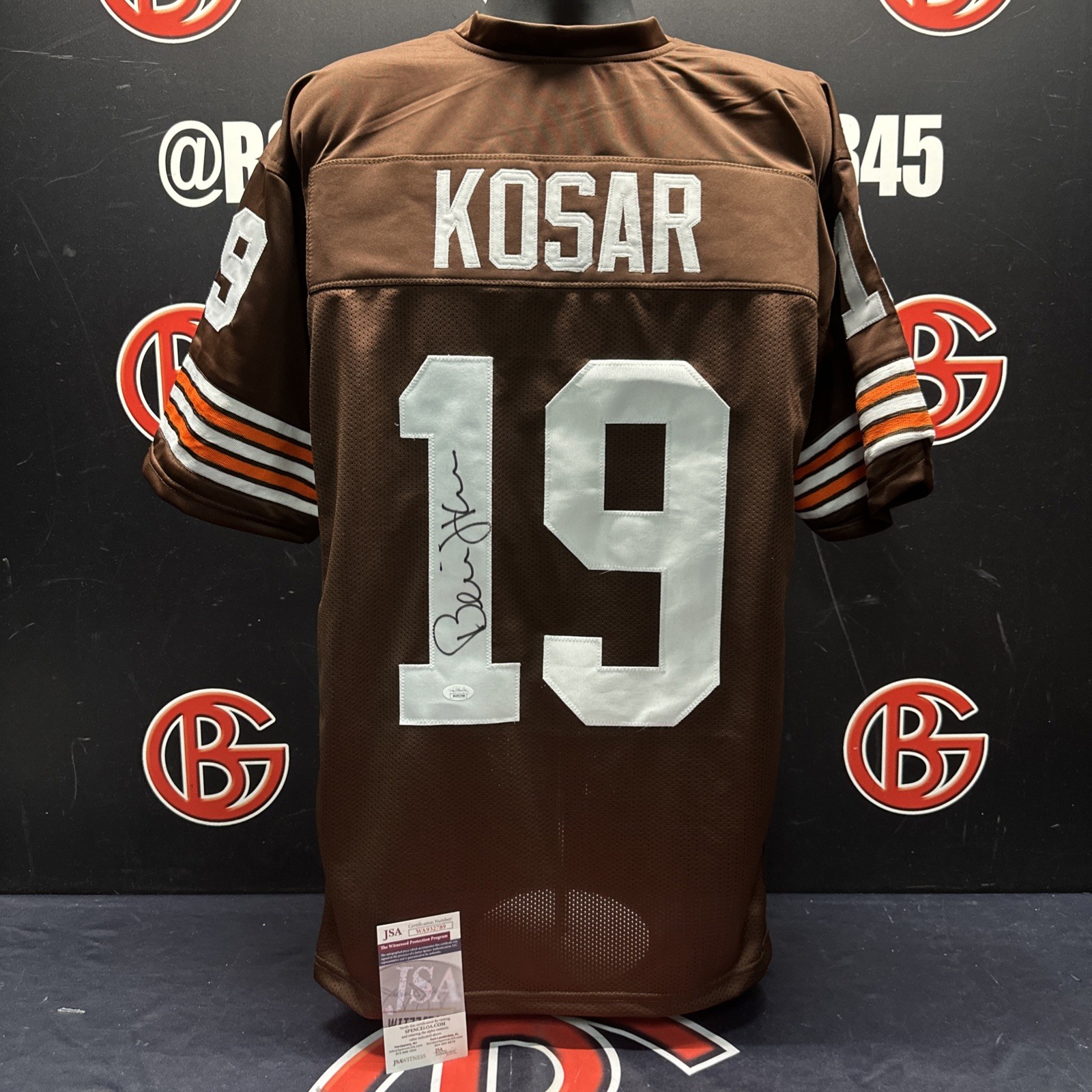 Bernie Kosar Autographed Signed Cleveland Browns Jersey JSA COA 