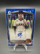 2025 Bowman Chrome Djean Macares 1st Prospect Auto Blue Raywave 101/150