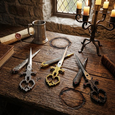 10 " Renaissance Medieval Bodice Scissor Dirk Dagger Knife   Cosplay Costume Pro