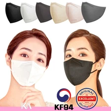 KA KF94 2D Mask Made in Korea Bird Beak Thermal Bond Dermatest Excellent 25ct