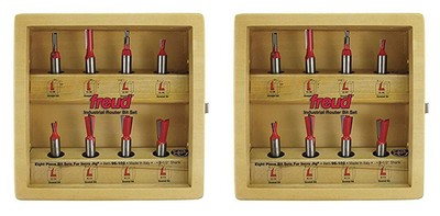 Freud 8-Piece Router Bit Sets for Incra Jig, 2-Pack, 96-102-2PK