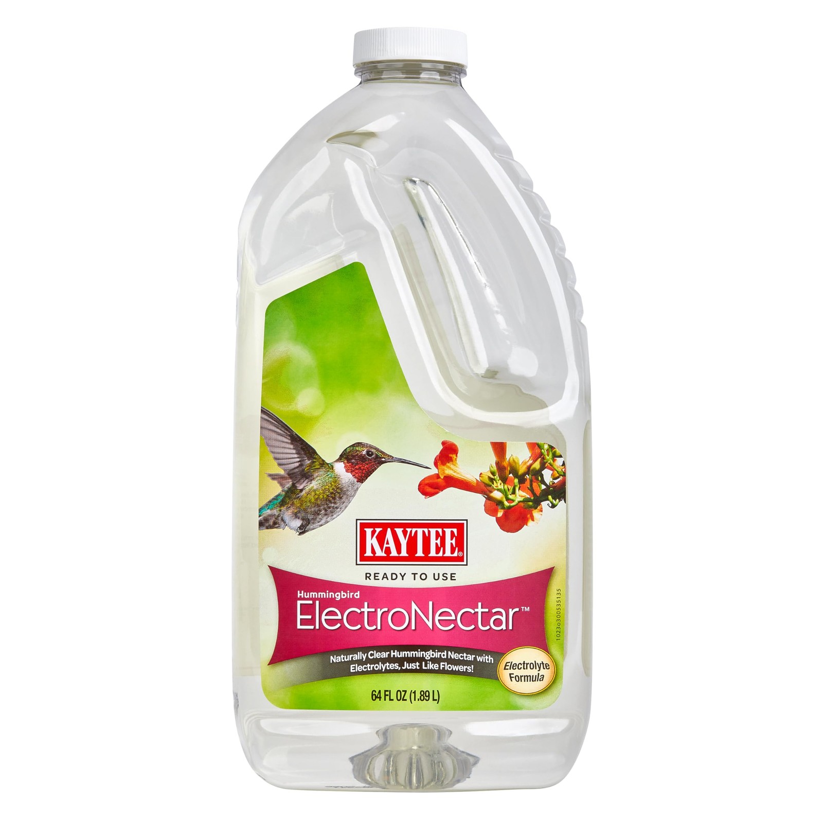Kaytee Hummingbird ElectroNectar Wild Bird Food, 64 Fl Oz (Pack of 1), Clear 