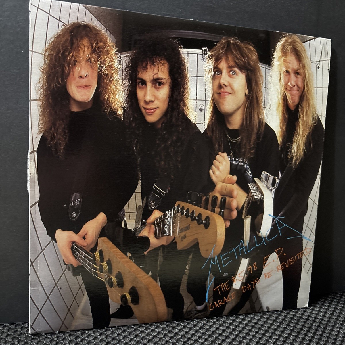 激レア！llicaメタル・ガレージ $5.98 E.P. ポスター LP Metallica The EP Garage Days Re-revisited 1987 Elektra LP Vinyl