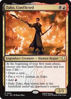 ZUKO, CONFLICTED x1 mtg NM-M The Last Airbender 1 Rare