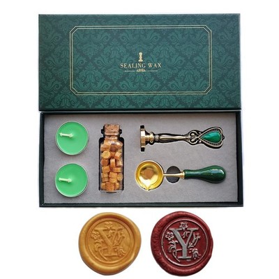 Fancy Letter Y Wax Seal Stamp Set, European Style Kit Gift Box, Vintage Perso...