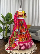 Ethnic Wear American Crepe Lehenga Choli With Dupatta For Women  Girls