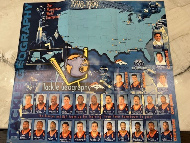 Super Bowl 32 Champion Denver Broncos Denver Post Map
