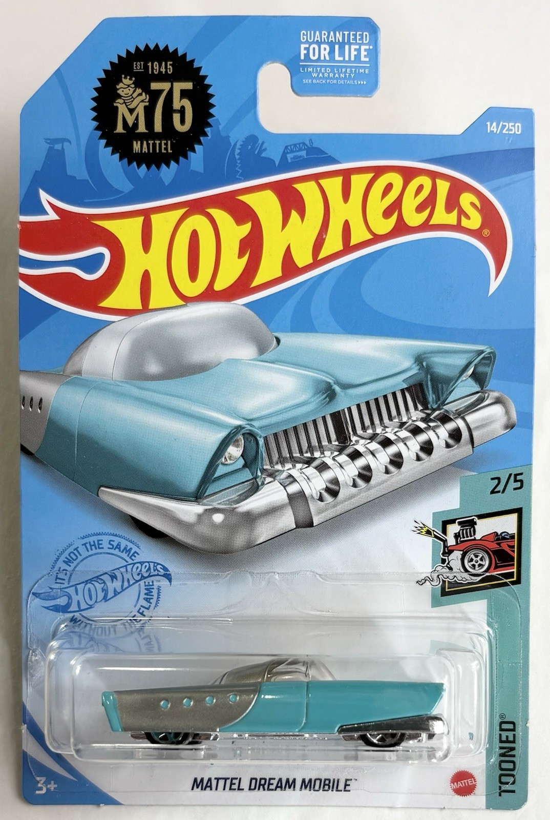 2021 Hot Wheels Tooned 2/5 Mattel 75 Years Turquoise Mattel Dream Mobile #14 Car