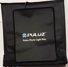 15" LED Puluz Photo Studio Light Box For Photography With 4 Color Panels VGC