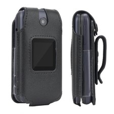 Leather Fitted Case for Alcatel Go Flip 4 / TCL Flip Pro Phone Secure Form F...