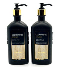 2 Bath  Body Works Aromatherapy Aroma Cedarwood Sauna Body Lotion 6.5 fl.oz