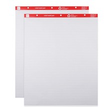 Office Depot Brand Ruled Easel Pads, 27" x 34", 30 Recycled, 50 Sheets, 2PK
