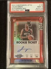 2021 CONTENDERS OPTIC JALEN GREEN AUTO -RED (RC) /99 PSA/DNA MINT 9 AUTO 10