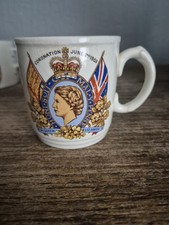 Burleighware Queen Elizabeth II Coronation Mug 1952 Royal Memorabilia