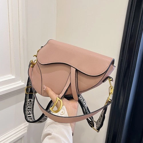 New Women Leather Shoulder Bags Underarm Bag Saddle Shape Pendant Crossbody Bag - Bild 31 von 51