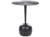 Beistelltisch Metall Schwarz Rund SäUlenfuß Einbeinig 40 Cm Modern Eucla