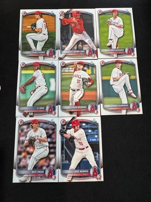 2025 Bowman Draft Baseball Los Angeles Angels Team Lot Full Team Paper Base