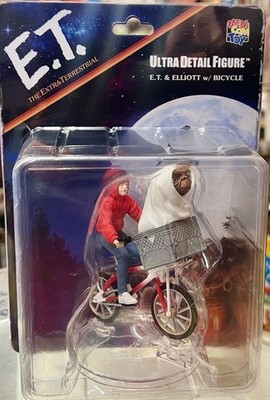 UDF ET & ELLIOTT w/ BICYCLE Toy Figure 90mm New Box Medicom