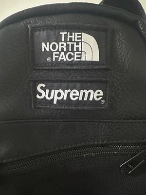 SUPREME x THE NORTH FACE Leather Shoulder Bag Black Collab Limited