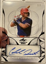 2024 Leaf Trinity Baseball Caleb Lomavita Clear Black Prospect RC AUTO 2/7 SSP