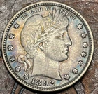 1892 Barber Quarter USA 🇺🇸 Historic Silver Coin Higher Grade 🔥 Details