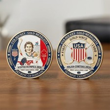 Jack Hughes Ice Hockey Champions Of The 25Th Winter Olympics Commemorative Coin
