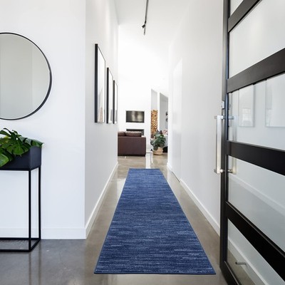 Nourison Essentials 2'2'' x 12' Navy Blue Outdoor Rug 2'2'' x 12' (Runner)